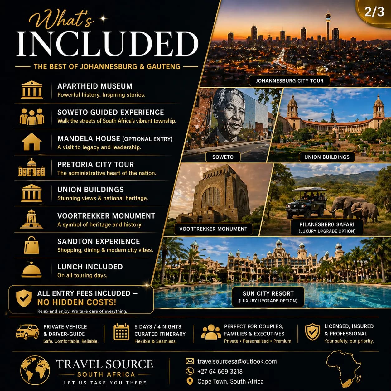 What's Included — Johannesburg & Gauteng