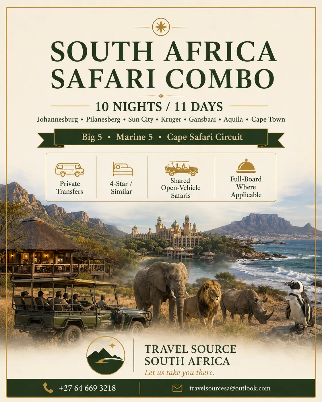 South Africa Safari Combo — 10 Nights
